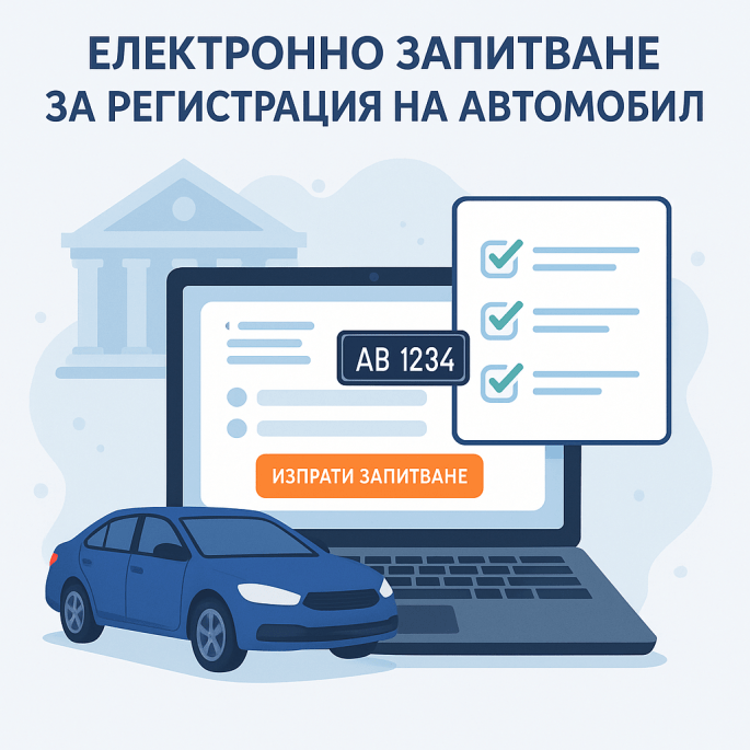 Онлайн електронно запиване за регистрация на автомобил